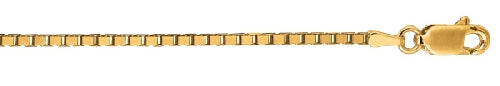 14k  Yellow Gold  Shiny Classic Box Chain 1.6mm 18 Inches 38119 - Image 1