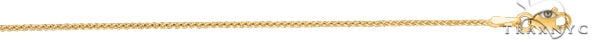 14kt 20 Inches Yellow Gold 1.1mm Shiny Round Diamond Cut Wheat Chain 38175 - Image 1