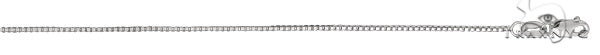 14k White Gold Shiny Classic Box Chain 0.8mm  22 Inches 38160 - Image 1