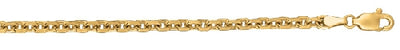 14k  Yellow Gold Diamond Cut Cable Link Chain 4.0mm 22 Inches  38240 - Image 1