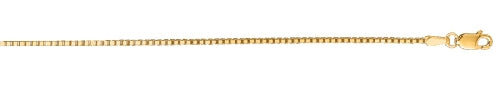 14kt 24 Inches Yellow Gold 1.1mm Shiny Classic Box Chain 38111 - Image 1