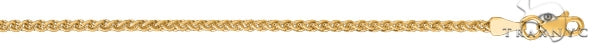 14k  Yellow Gold  Shiny Round Wheat Chain 2.1mm 30 Inches 38201 - Image 1