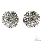15 Pt Flower Diamond Earrings 70534 - Image 1