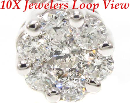 14K White Gold Single Stud 15607