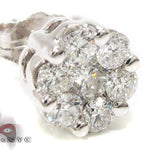 14K White Gold Single Stud 15607