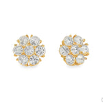 15PT Upside Down Diamond Flower Earrings 11 mm 70721 - Image 1