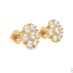 15PT Upside Down Diamond Flower Earrings 11 mm 70721 - Image 3