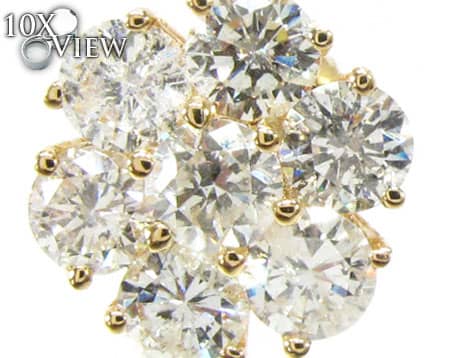 Diamond Flower Earrings 16802 - Image 4