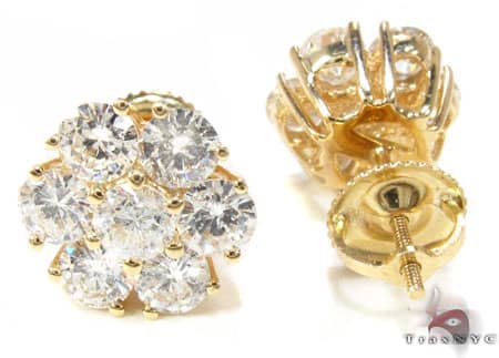 Diamond Flower Earrings 16802 - Image 5