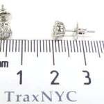 White Gold Cluster Diamond Earrings 2 16804 - Image 6