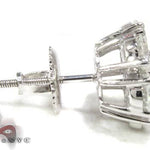 White Gold Cluster Diamond Earrings 2 16804 - Image 5