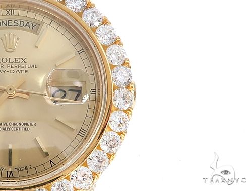 36mm Fully Iced Out 18K Yellow Gold Rolex Presidential Watch 65021 - Image 5