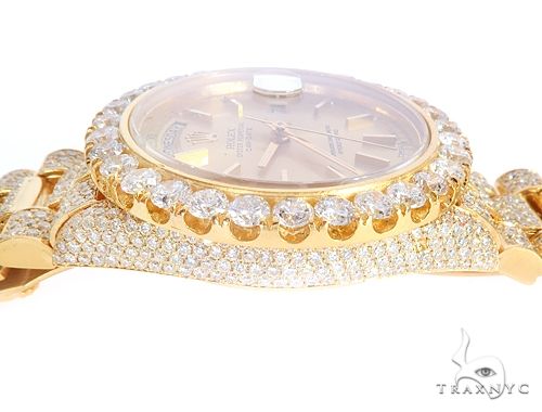 36mm Fully Iced Out 18K Yellow Gold Rolex Presidential Watch 65021 - Image 8