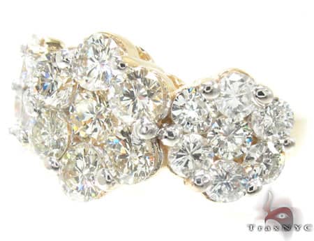 Large 3 Row Flower Ring 17145 - Image 4