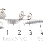 White Gold Medium Flower Cluster Earrings 17925 - Image 5