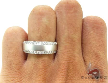 14k White Gold Diamond Ring Wedding Band 18510 - Image 8