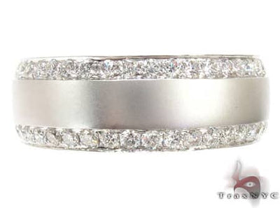 14k White Gold Diamond Ring Wedding Band 18510 - Image 1