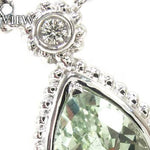 Green Quartz Diamond Necklace 18901 - Image 4