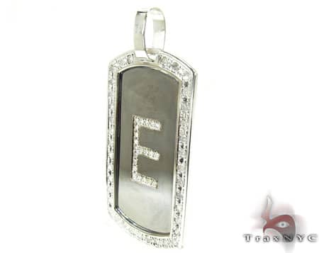 E Initial Dog Tag Pendant 18912 - Image 3