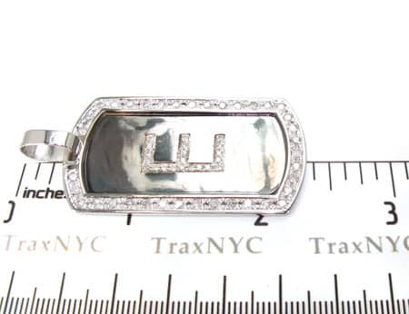 E Initial Dog Tag Pendant 18912 - Image 8