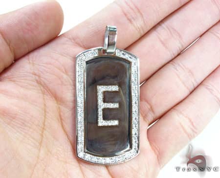 E Initial Dog Tag Pendant 18912 - Image 5