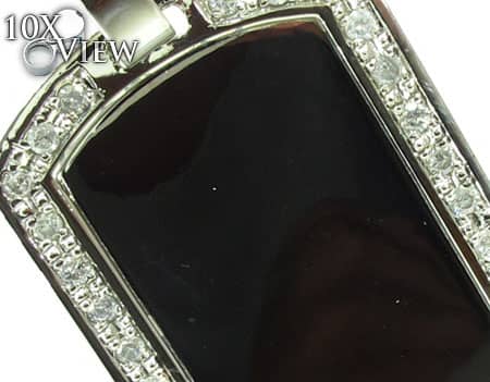 Mens Diamond Dog Tag Pendant 18931 - Image 3