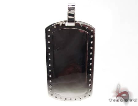 Mens Diamond Dog Tag Pendant 18931 - Image 5