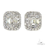 18K Gold Baguette Diamond Earrings 67302 - Image 1