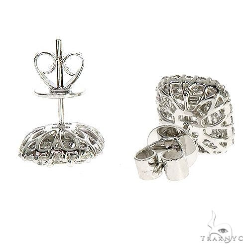 18K Gold Baguette Diamond Earrings 67302 - Image 3