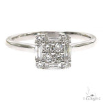 18K Gold Baguette Diamond Engagement Ring 67296 - Image 1