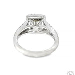 18K Gold Baguette Diamond Engagement Ring 67635 - Image 4