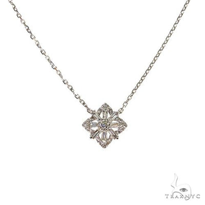 18K Gold Baguette Diamond Necklace 67913 - Image 1
