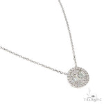 18K Gold Baguette Diamond Necklace With Adjustable Chain 67306 - Image 2