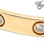 18K Gold Bezel Diamond Bracelet 32666 - Image 2