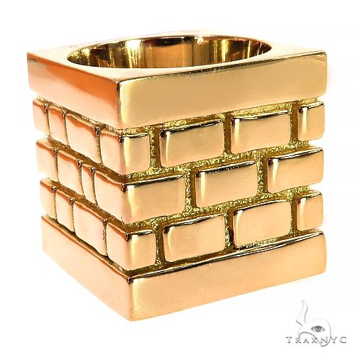 18K Gold Brick City Ring 68725 - Image 1