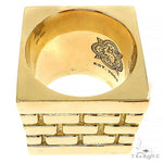 18K Gold Brick City Ring 68725 - Image 3