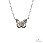 18K Gold Butterfly Baguette Diamond Necklace 67916 - Image 4