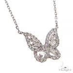 18K Gold Baguette Diamond Necklace 68514 - Image 2