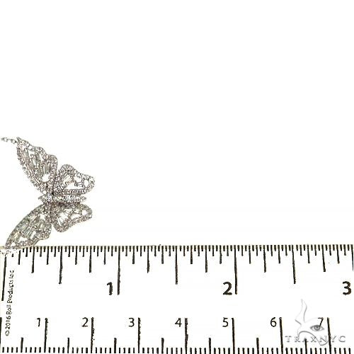 18K Gold Baguette Diamond Butterfly Necklace 68508 - Image 6