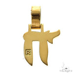 18K Gold Chai Pendant 69581 - Image 3
