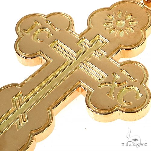 18K Gold Cross Pendant 68337 - Image 3