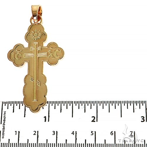 18K Gold Cross Pendant 68337 - Image 5