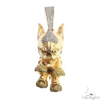 18K Gold Custom Made Baby Rhino Pendant 66589 - Image 2