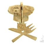 18K Gold Custom Made Chef Hat With Flames Pendant 66325 - Image 3