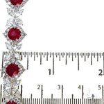 18K Gold Diamond Burma Pigeon Blood Ruby Dubai Bracelet 67695 - Image 7