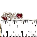 18K Gold Diamond Burma Pigeon Blood Ruby Dubai Earrings 67693 - Image 4