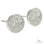 18K Gold Diamond Earrings 66889 - Image 2