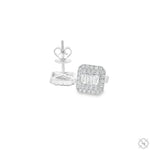 18K Gold Diamond Earrings 66806