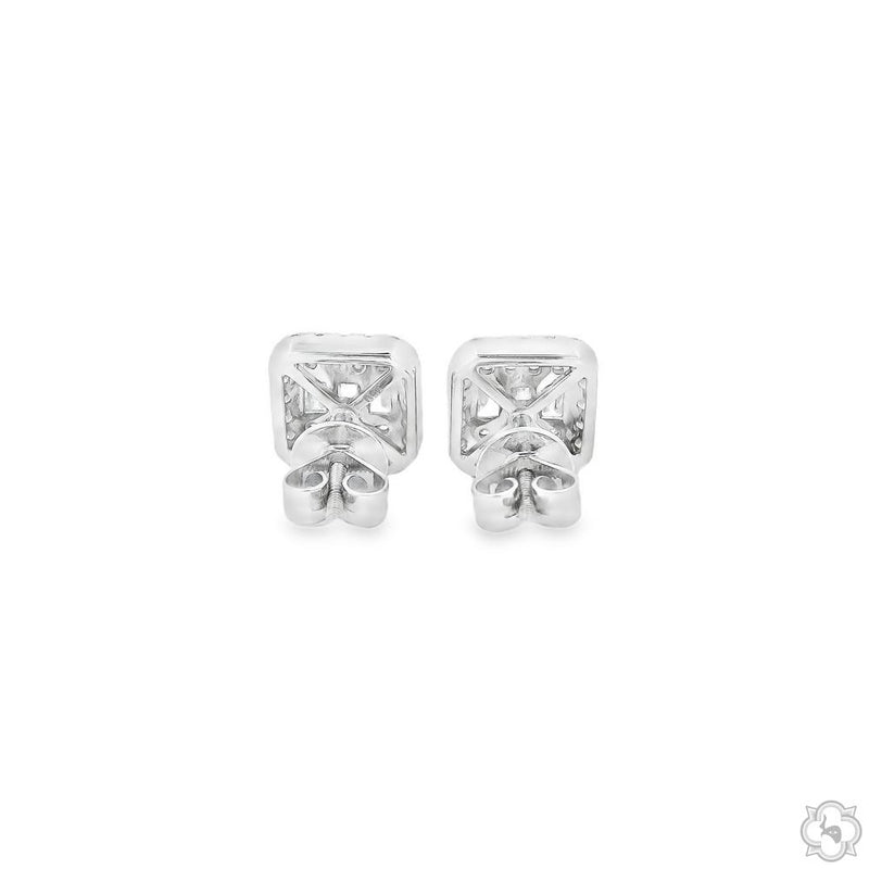 18K Gold Diamond Earrings 66806