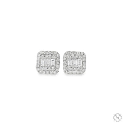 18K Gold Diamond Earrings 66806